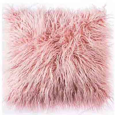 Faux Mongolian Fur pillow