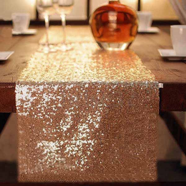 Fashion Luxury Sequin Table Runners For Wedding Elegant Table Runner